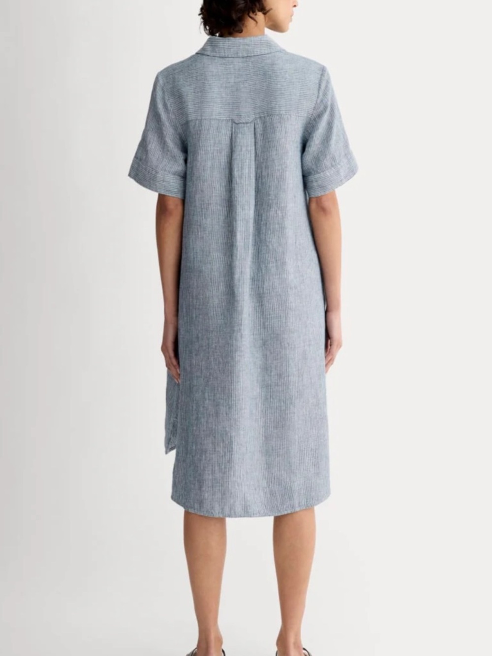 Everlane The Daytripper Shirt Dress Womens XXS 100% European Flax Linen Striped - Picture 2 of 13